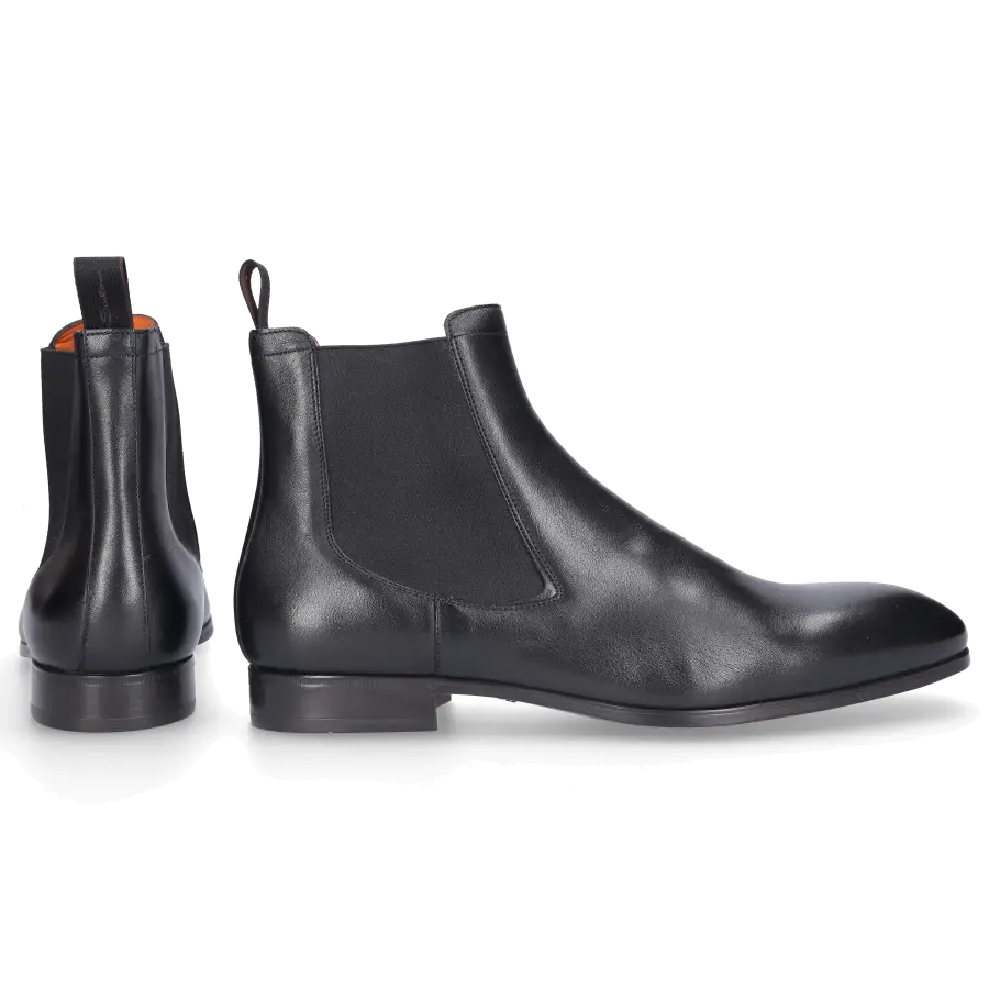 Santoni - Chelsea Boots 13414 Kalbsleder - schwarz