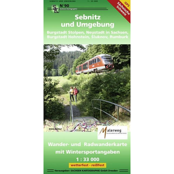 Sebnitz und Umgebung 1 : 33 000 - Wanderkarte