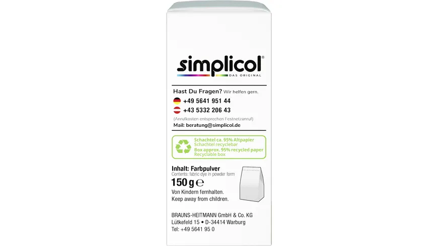 simplicol Textilfarbe Expert Mint-Petrol 150 g