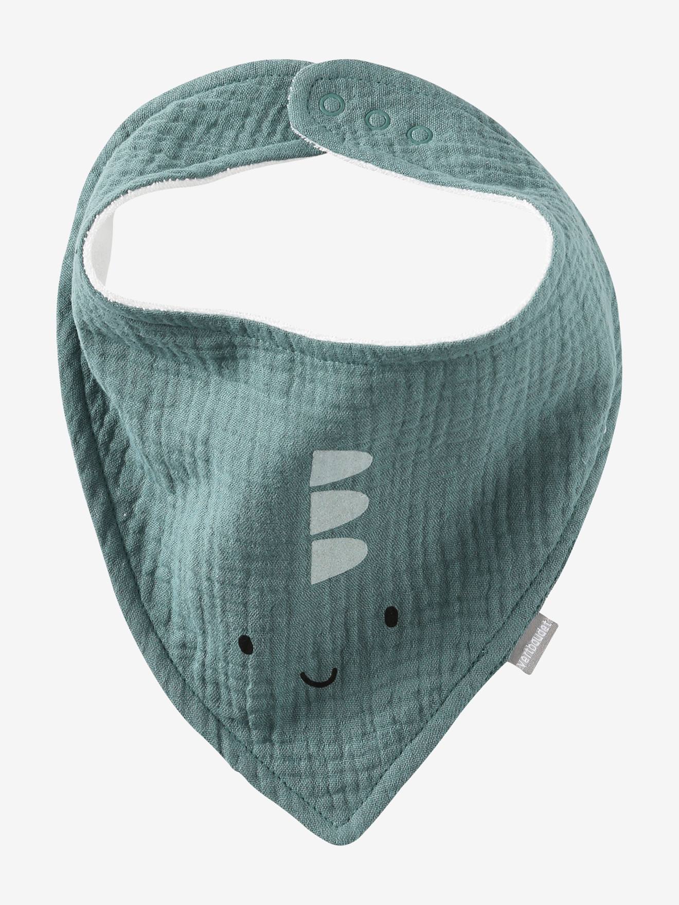 Vertbaudet 3er-Pack Baby Halstücher, Baumwoll-Musselin Oeko-Tex - pack grüner wald weihnachten