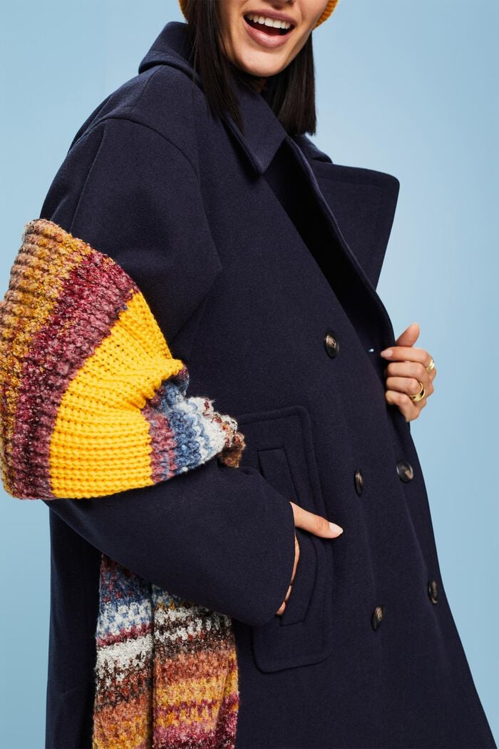Caban-Jacke aus Wollmix