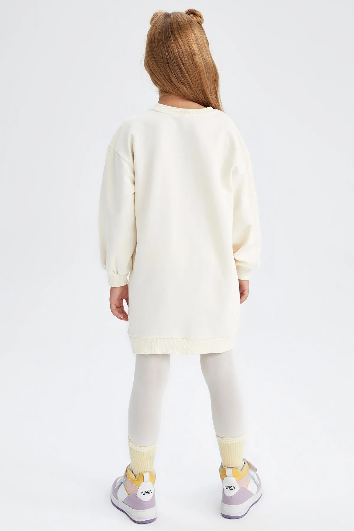 DeFacto  Bedrucktes Sweatkleid für Mädchen mit Rundhalsausschnitt