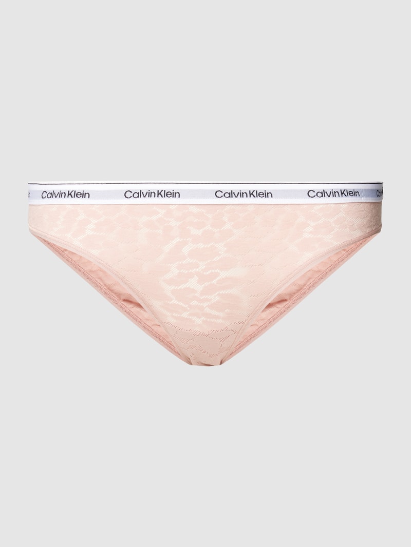 Slip mit Label-Bund in rosé
