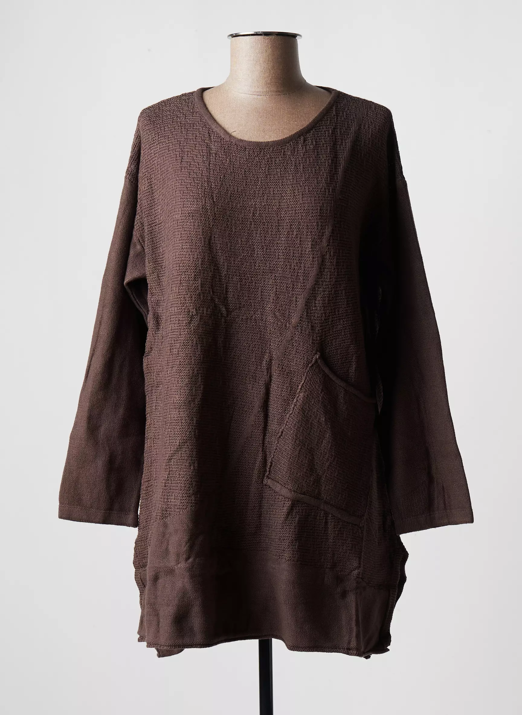 Purplerose Pull Tuniques Femme couleur marron