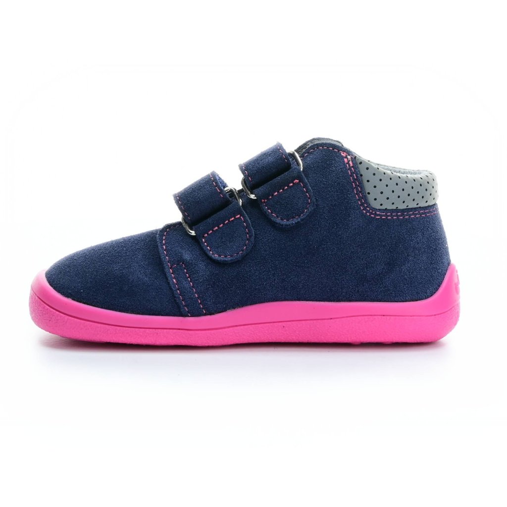 Beda Elisha mit Membran und Hinterkappe (BF 0001/W/M/2/OP) dunkelblaue Barfuß-Stiefeletten
