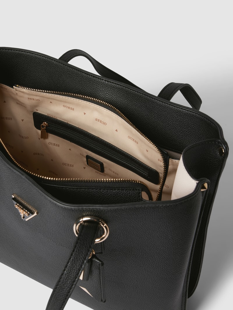 Shopper mit Strukturmuster in schwarz