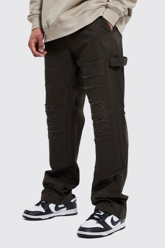 Locker Bandana-Hose mit Rissen