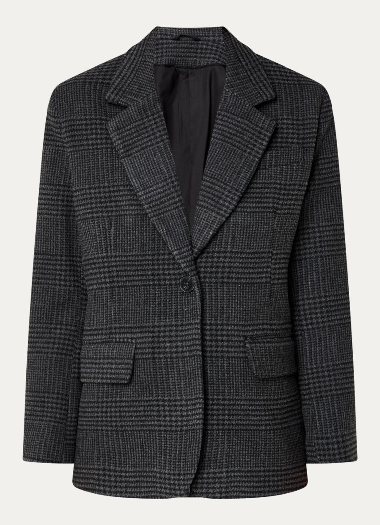 Ausgewählter Femme Bex Oversize-Blazer aus Wollmischung mit Hahnentrittmuster