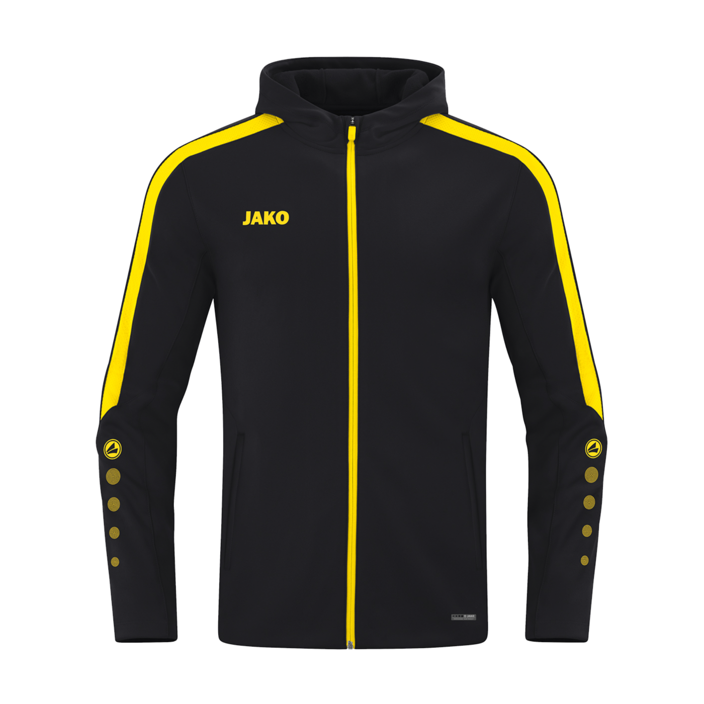 JAKO Power Kapuzenjacke Schwarz Gelb F803
