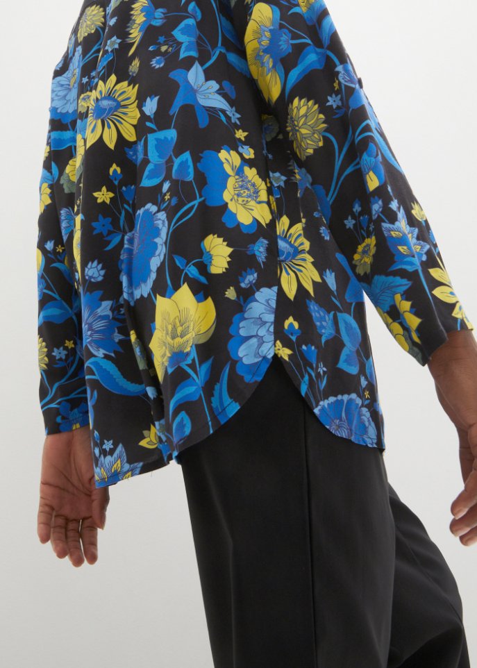 Longbluse, geblümt