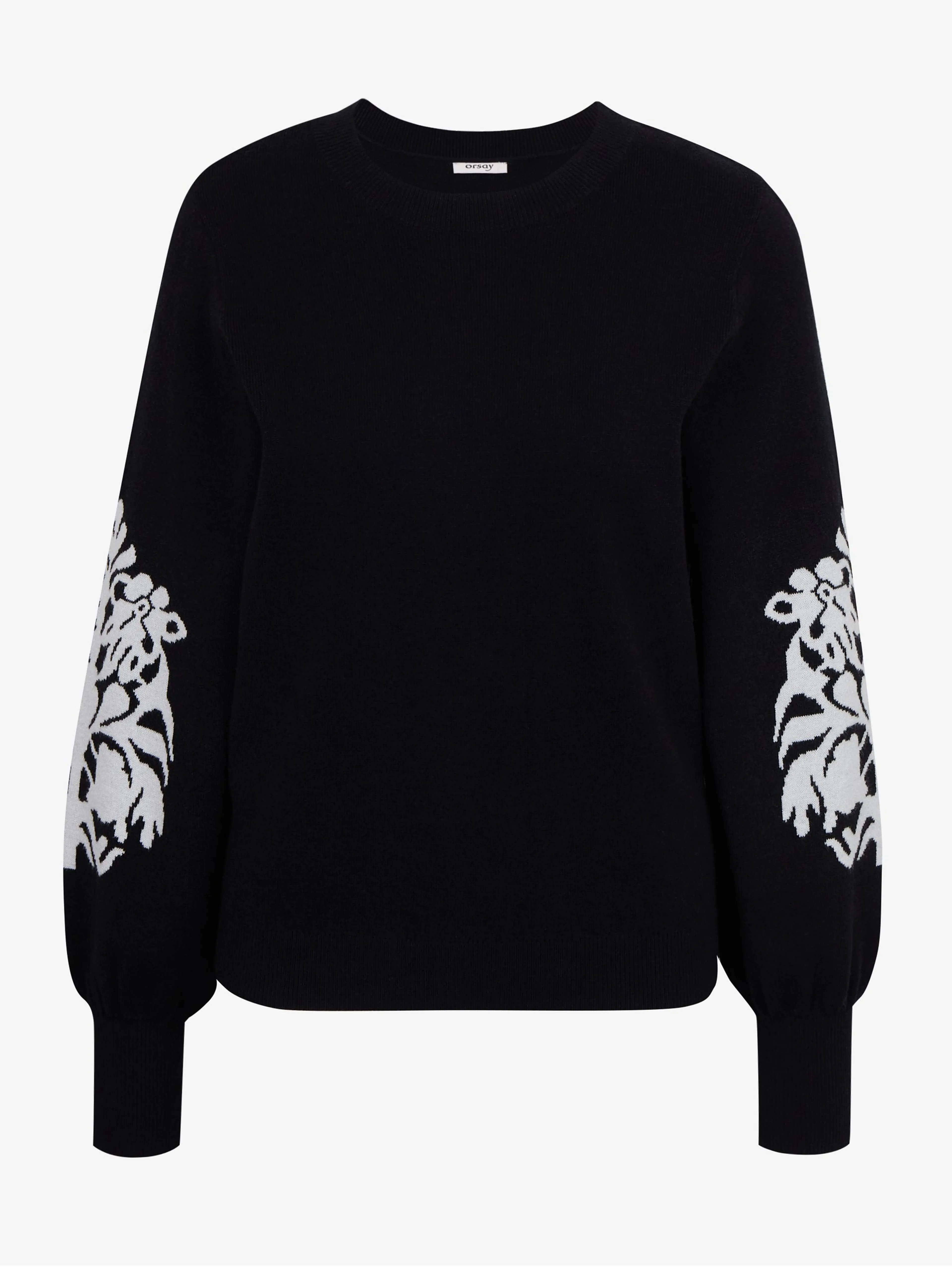 Weiß-schwarzer Damen Pullover ORSAY