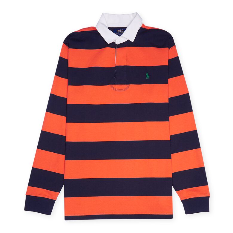 Polo Ralph Lauren Rugby M3-Long Sleeve-Knit cruise navy/spectrum orange