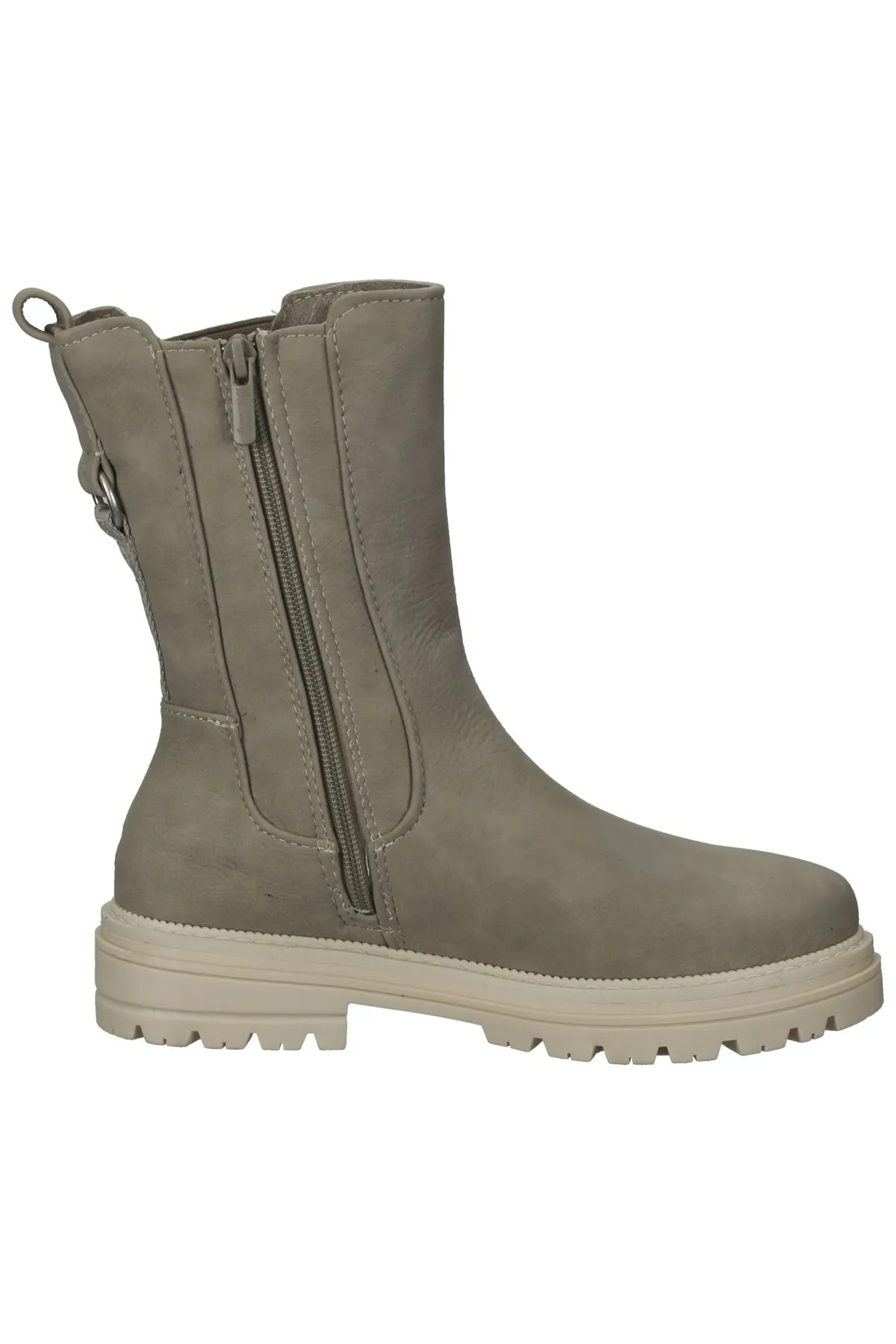 Mustang  Stiefelette - Beige - Blockabsatz