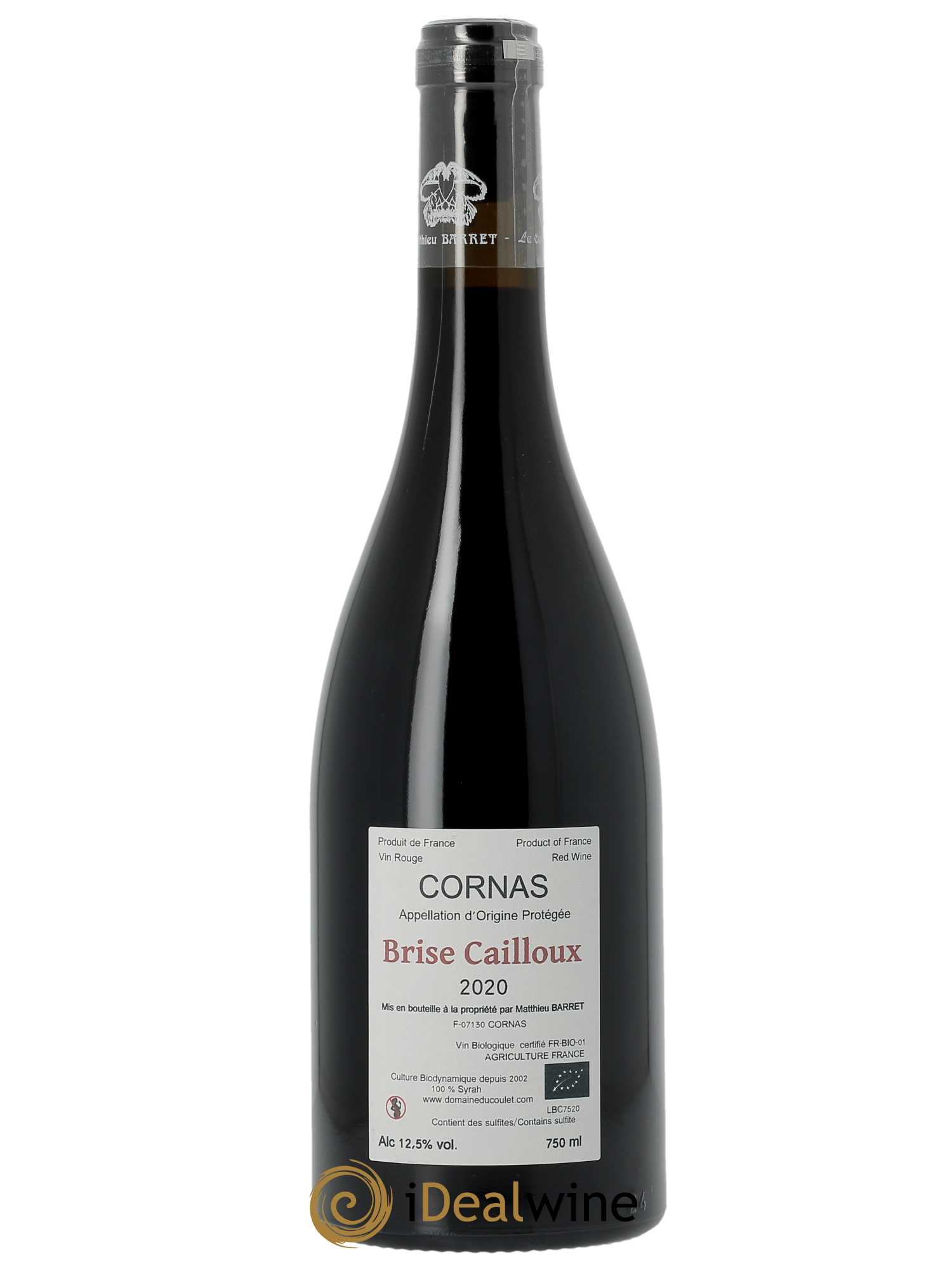Cornas Brise Cailloux Coulet (Domaine du) - Matthieu Barret  2020 - Lot de 1 Bouteille