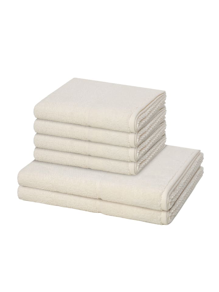 Möve for Frottana 4 X Handtuch 2 X Duschtuch im Set Pearl in Ivory günstig kaufen 6
