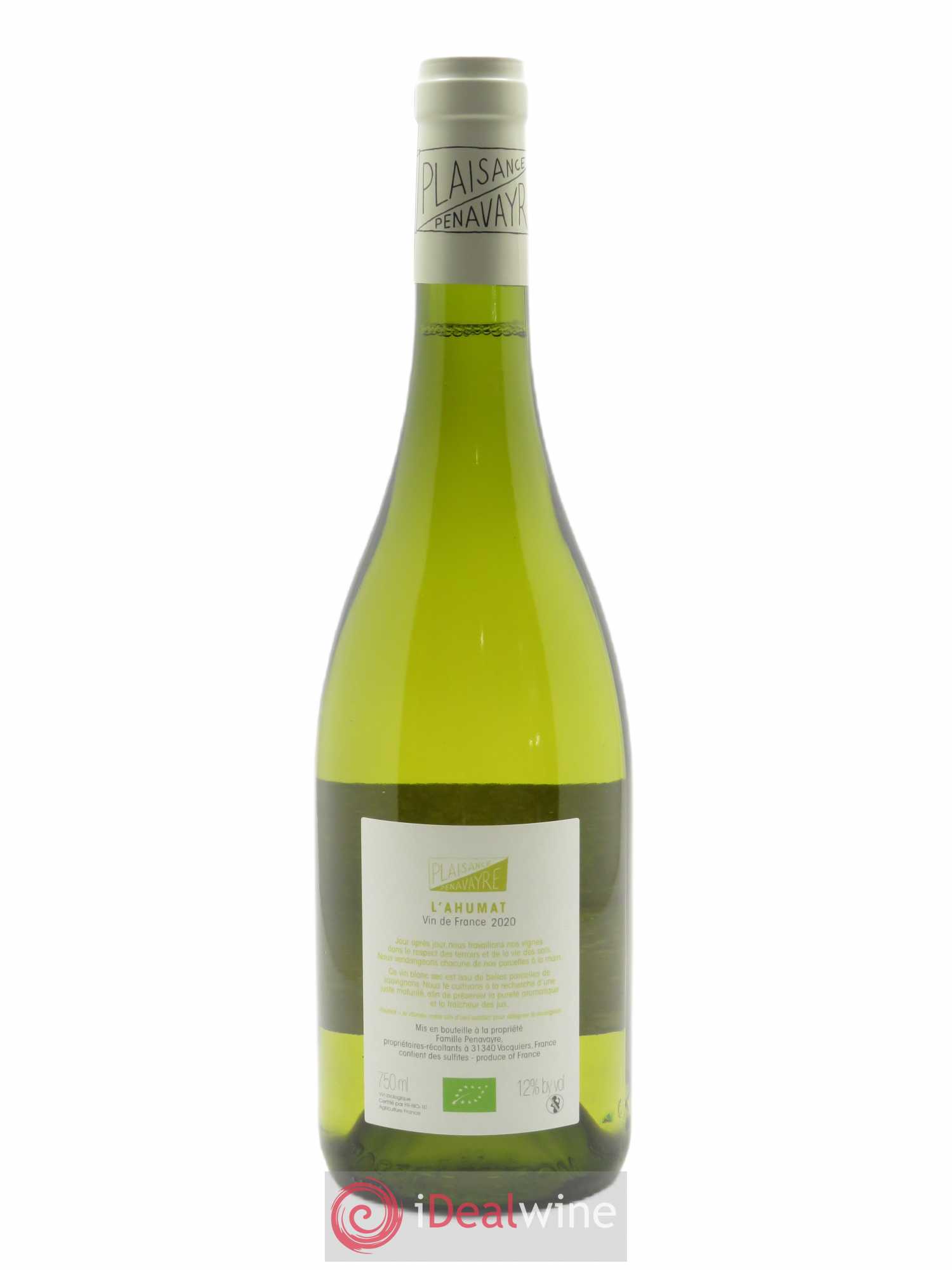 Vin de France Ahumat Plaisance Penavayre  2020 - Lot de 1 Bouteille