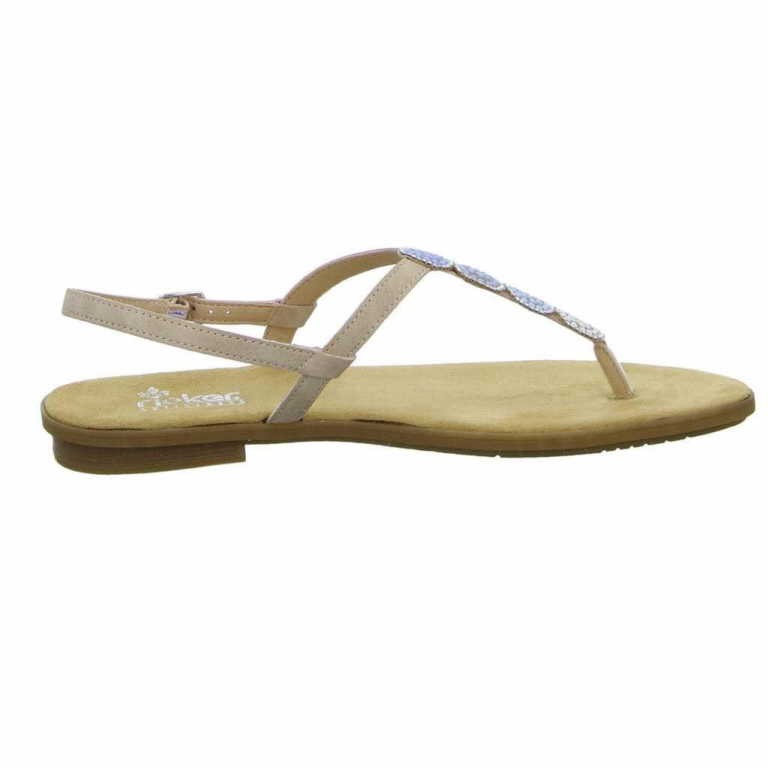 RIEKER Klassische Sandalen lila/pink Levinia 642