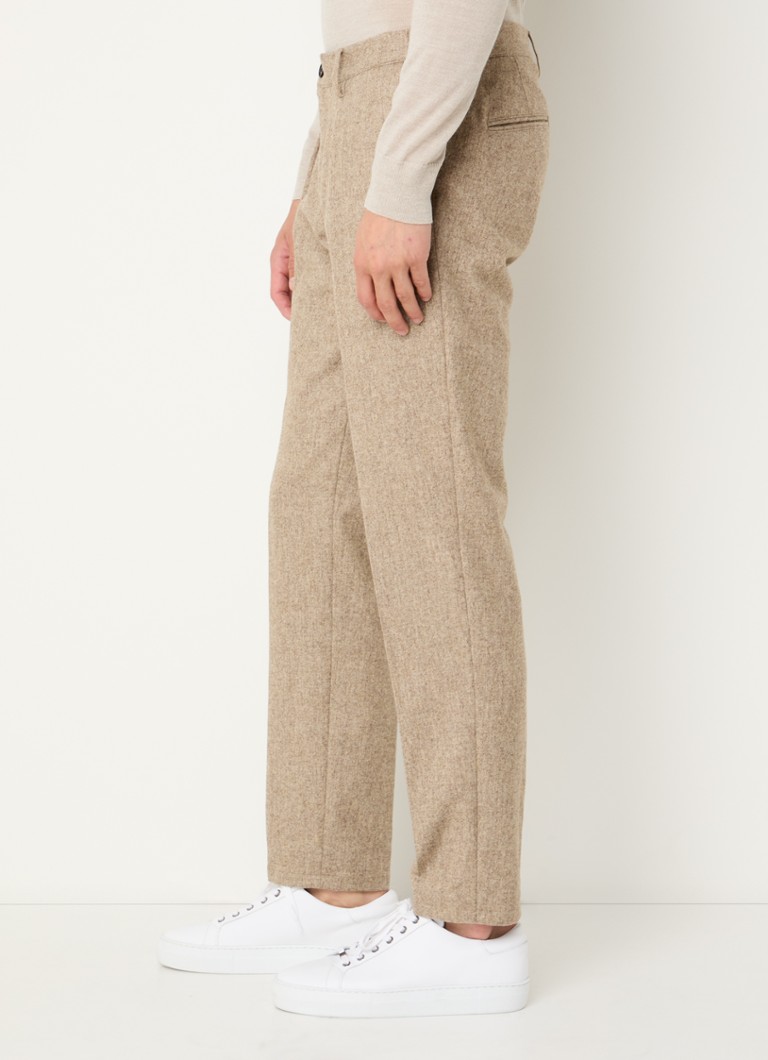 Profuomo Slim fit hlače od mješavine vune s bočnim džepovima