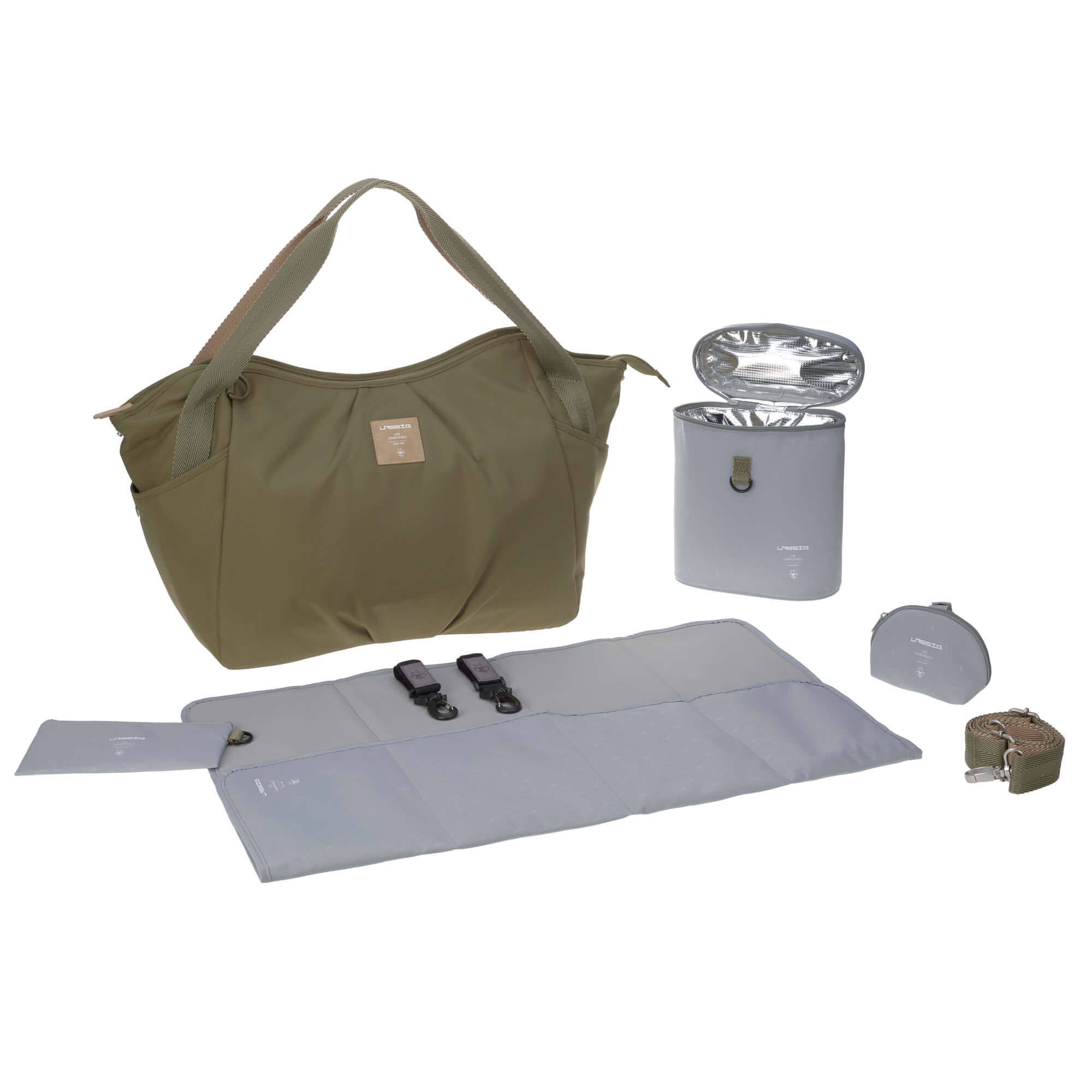Zwillingswickeltasche - Green Label Twin, Olive