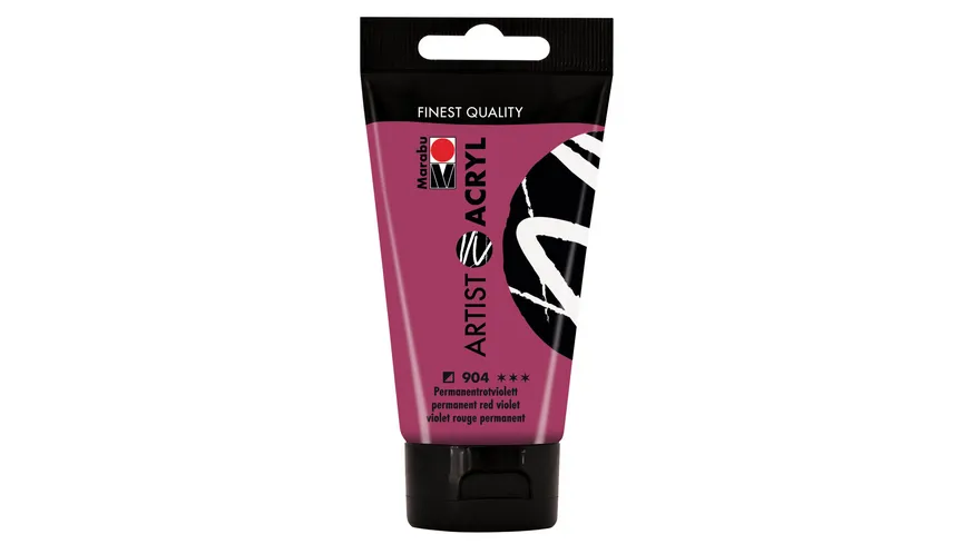 Marabu Artist Acryl, Permanentrotviolett 904, 75 ml 75 ml