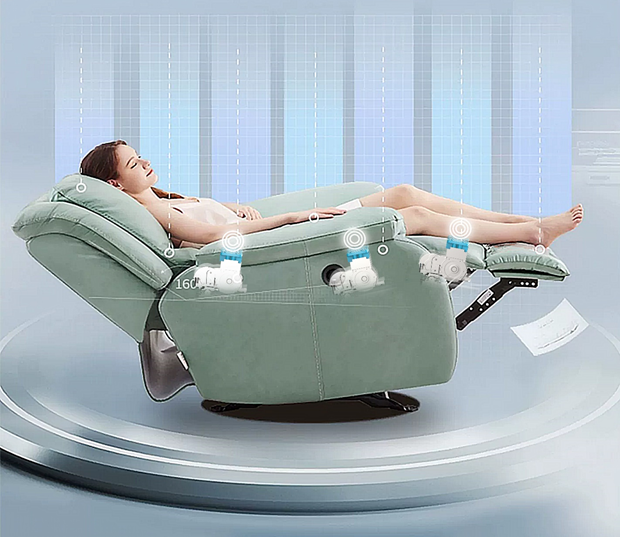 Happy Home Elektrischer Massagesessel mit Beinanhebung & verstellbare Rückenlehne HWP72-BRN