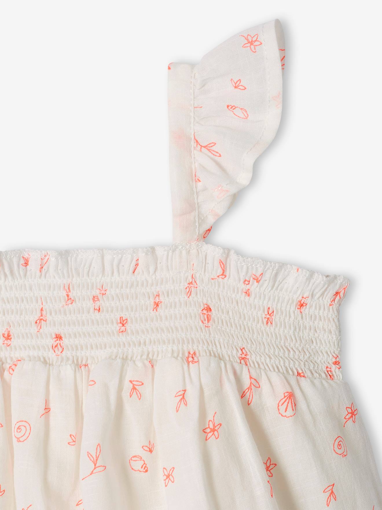 Ensemble bébé robe et bloomer écru