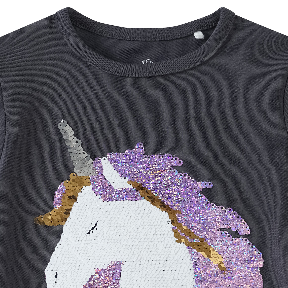 Mädchen T-Shirt mit Wendepailletten