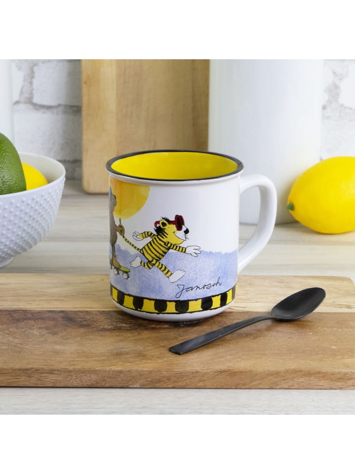 Geda Labels Tasse Janosch Fandom Emaille-Optik  in Gelb - 400ml günstig kaufen onesize