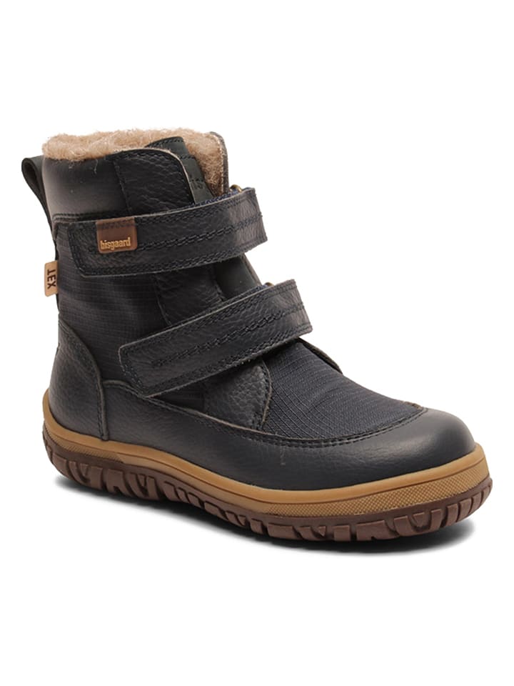 bisgaard Leder-Winterboots in Dunkelblau günstig kaufen