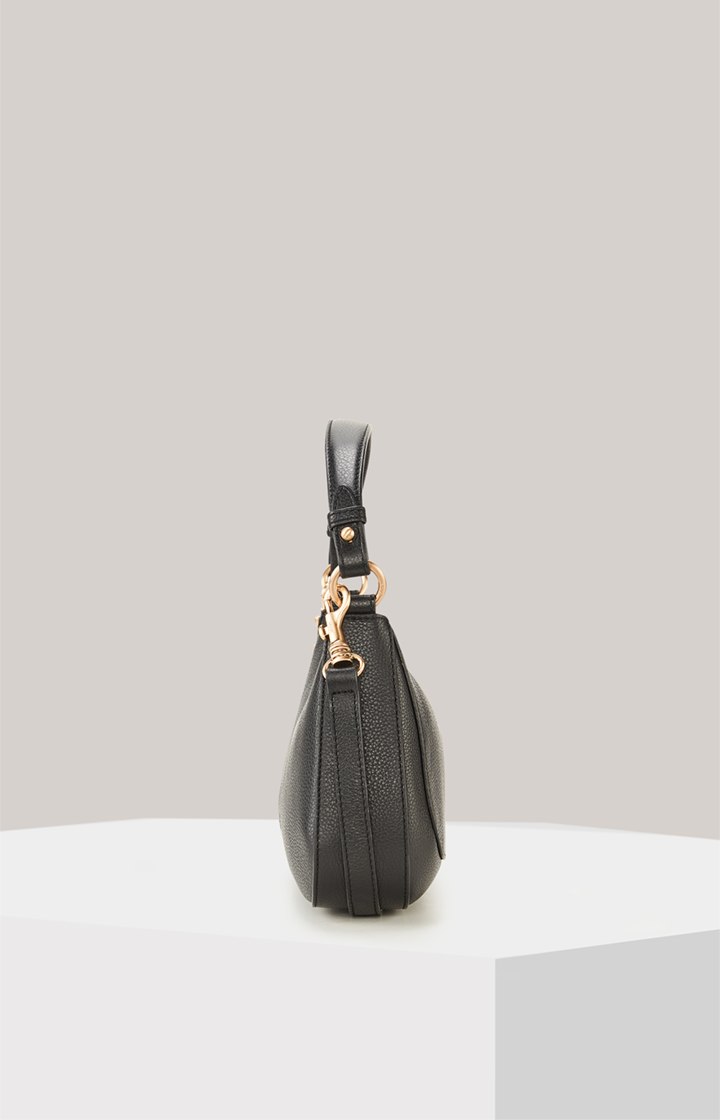 Leder-Schultertasche Estate Loreen in Schwarz
