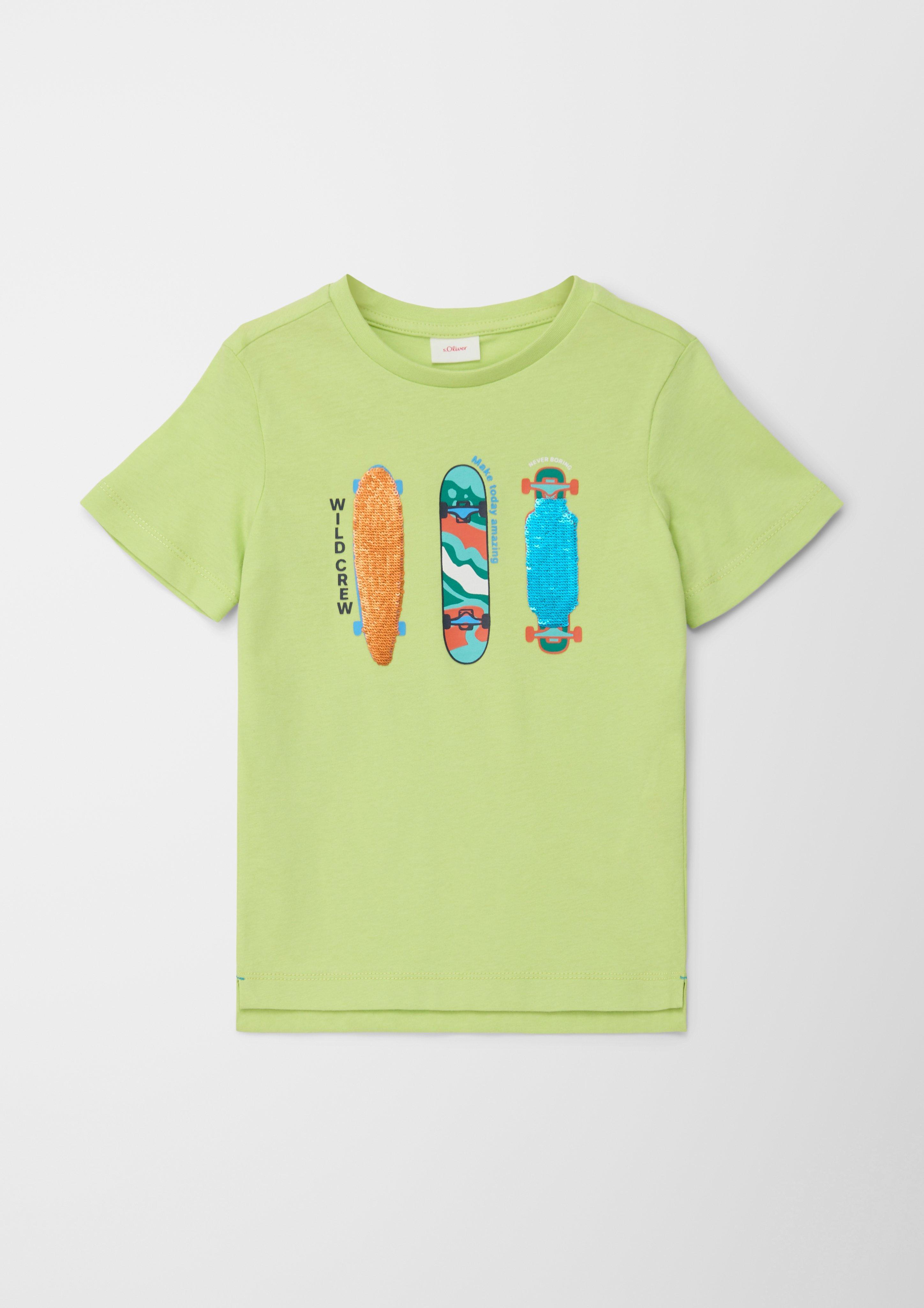 T-Shirt mit Wendepailletten  2130647-7040