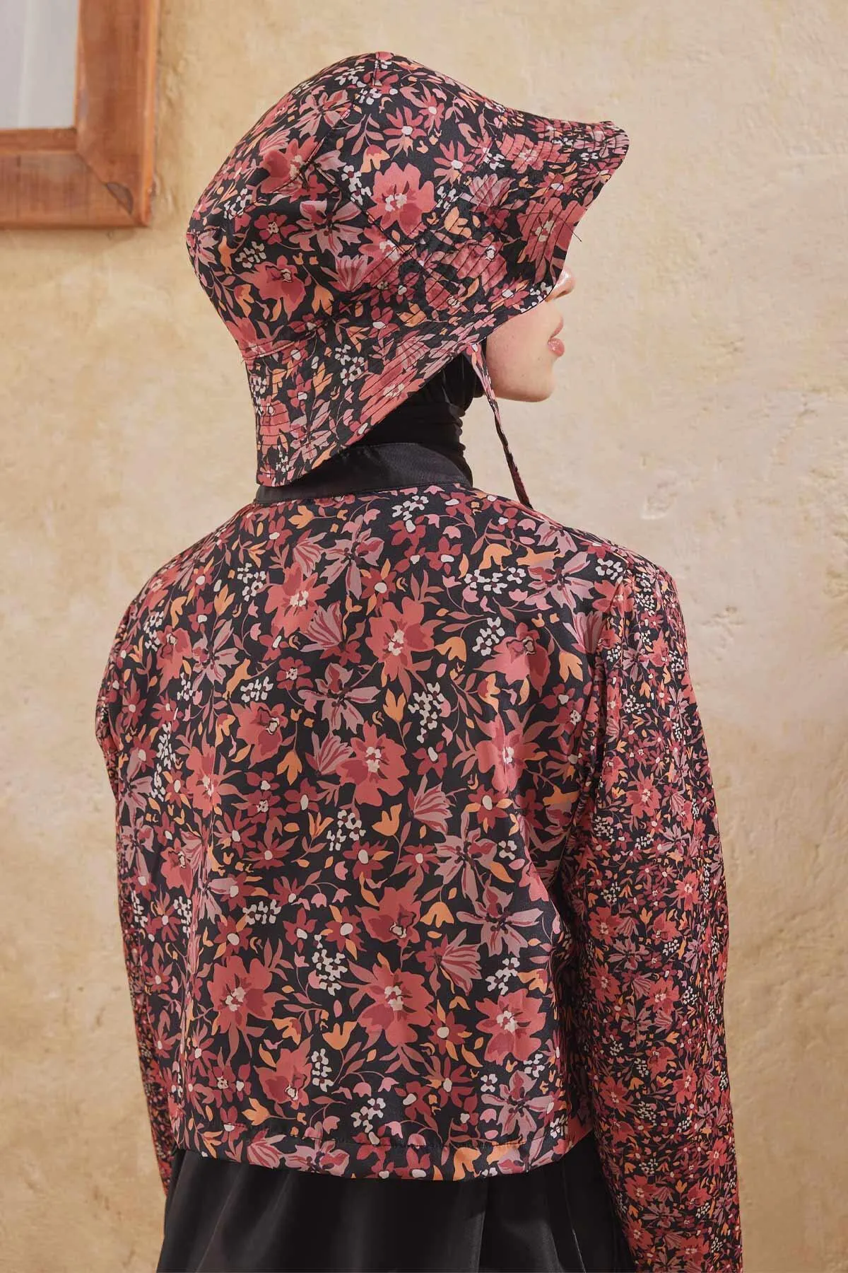 Manuka  3-TEILIGES HIJAB-BADEANZUG-SET AUS FALLSCHIRMSTOFF RETRO-BLUME
