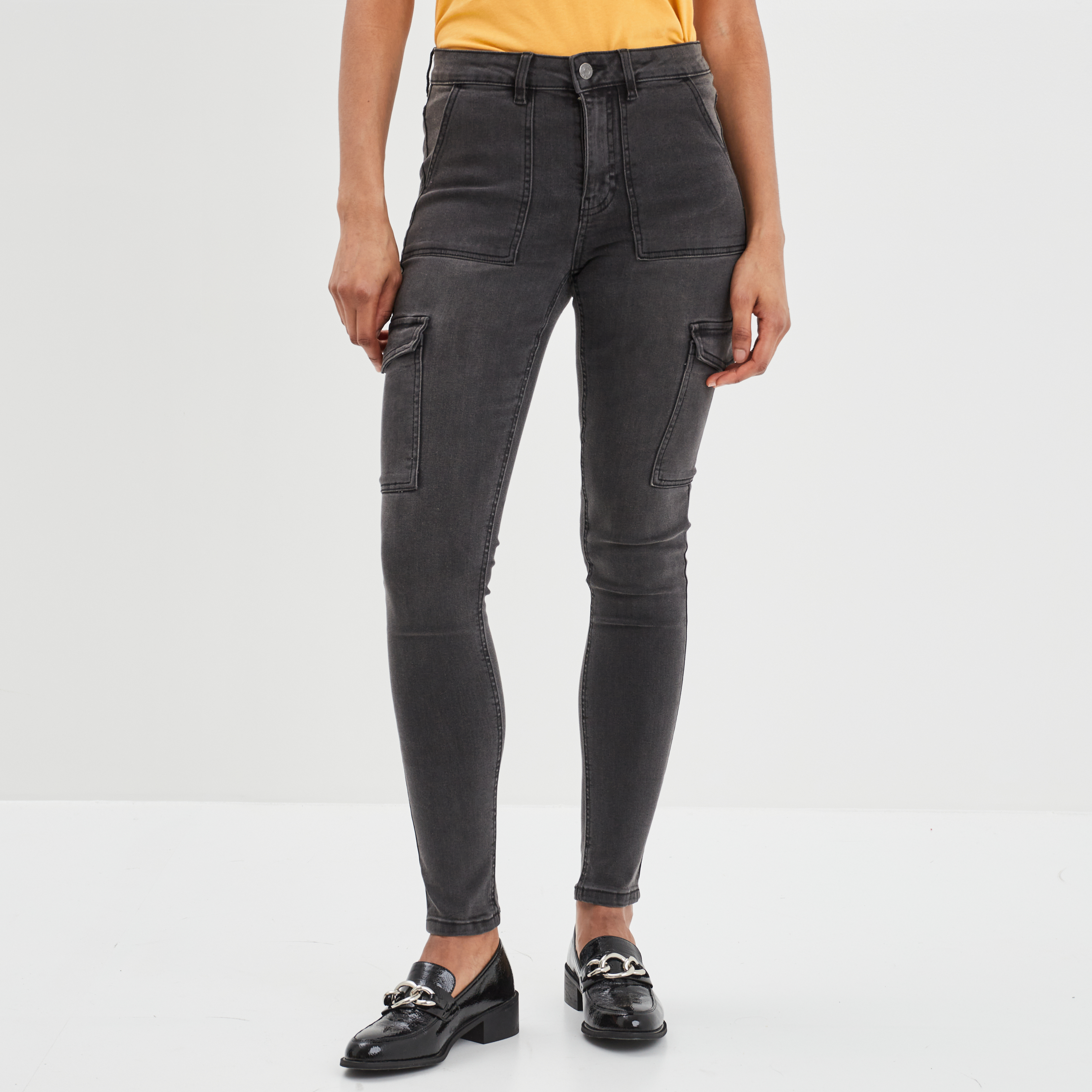 Jeans skinny battle Liberto denim gris femme | La Halle
