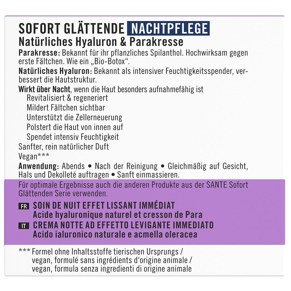SANTE sofort glättende Nachtpflege 50 ml