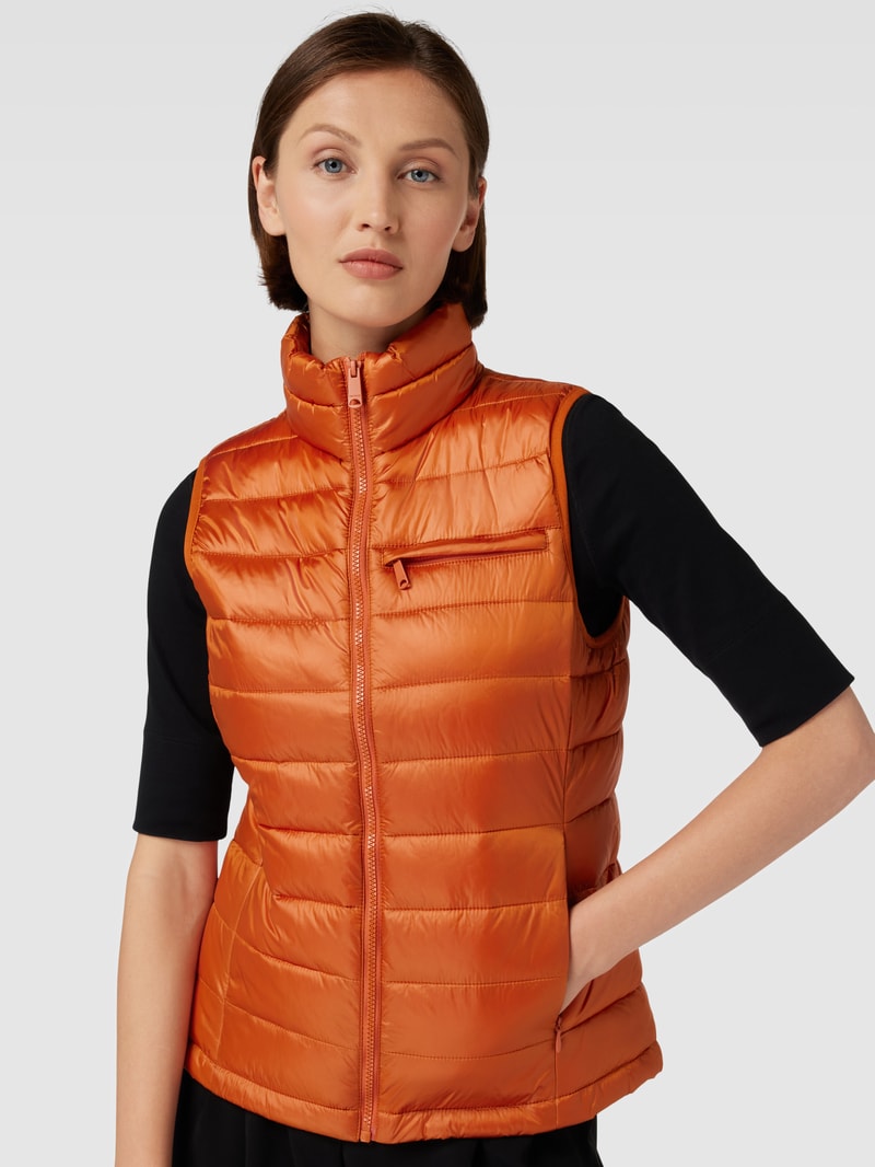 Steppweste mit Brusttasche in orange