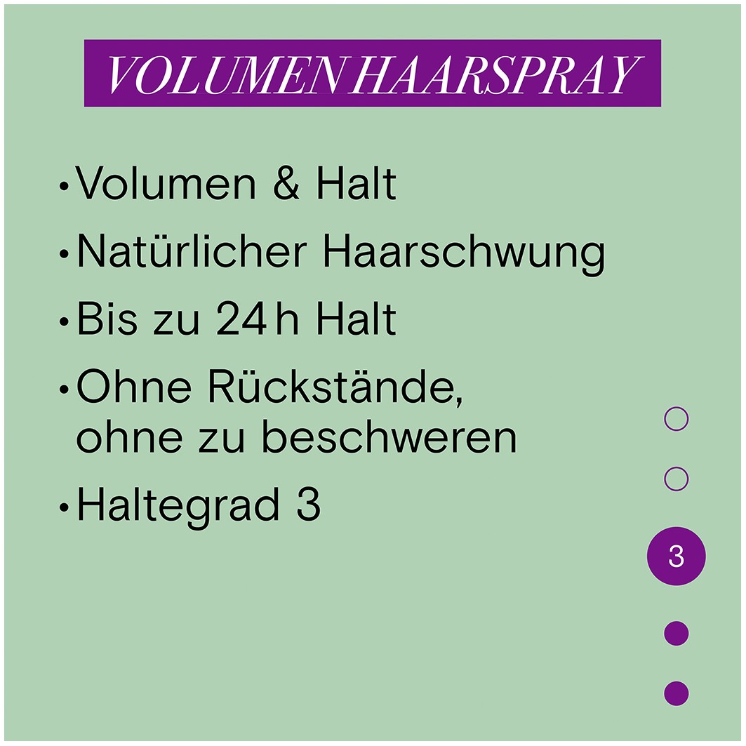 Volumen Für alle Haartypen Halt 3