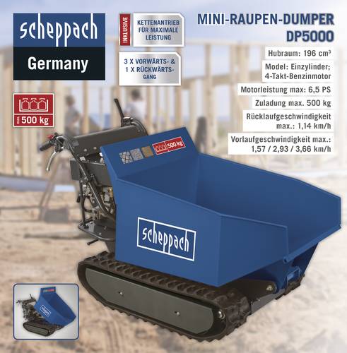 Scheppach Mini-Raupen-Dumper DP5000
