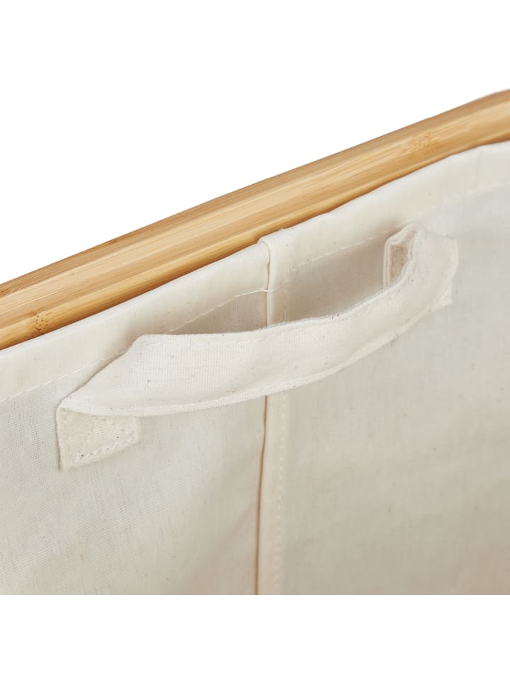 relaxdays Wäschekorb in Natur/ Beige - (B)51 x (H)59 x (T)32 cm günstig kaufen onesize