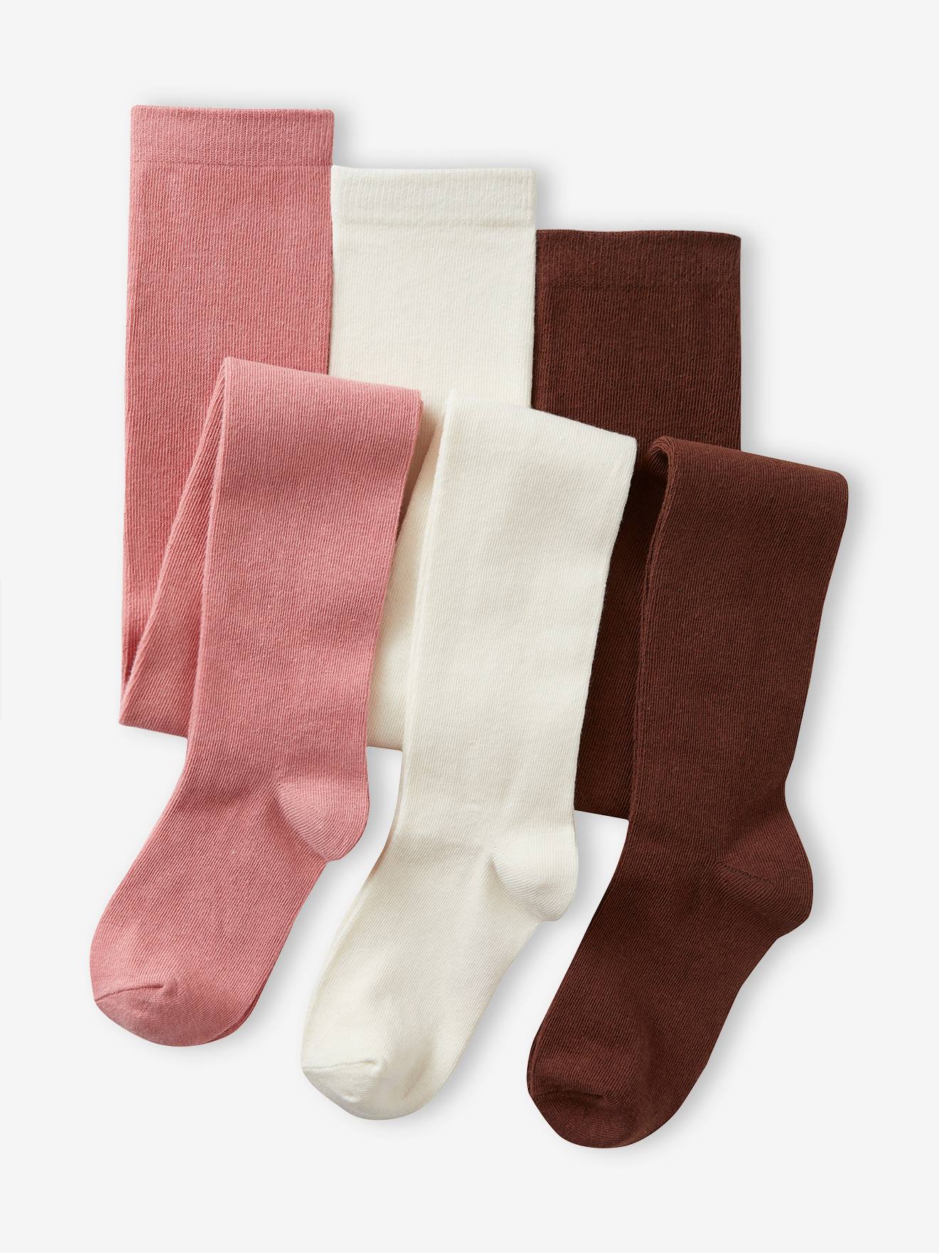 Lot de 3 paires de collants fille BASICS lot encre