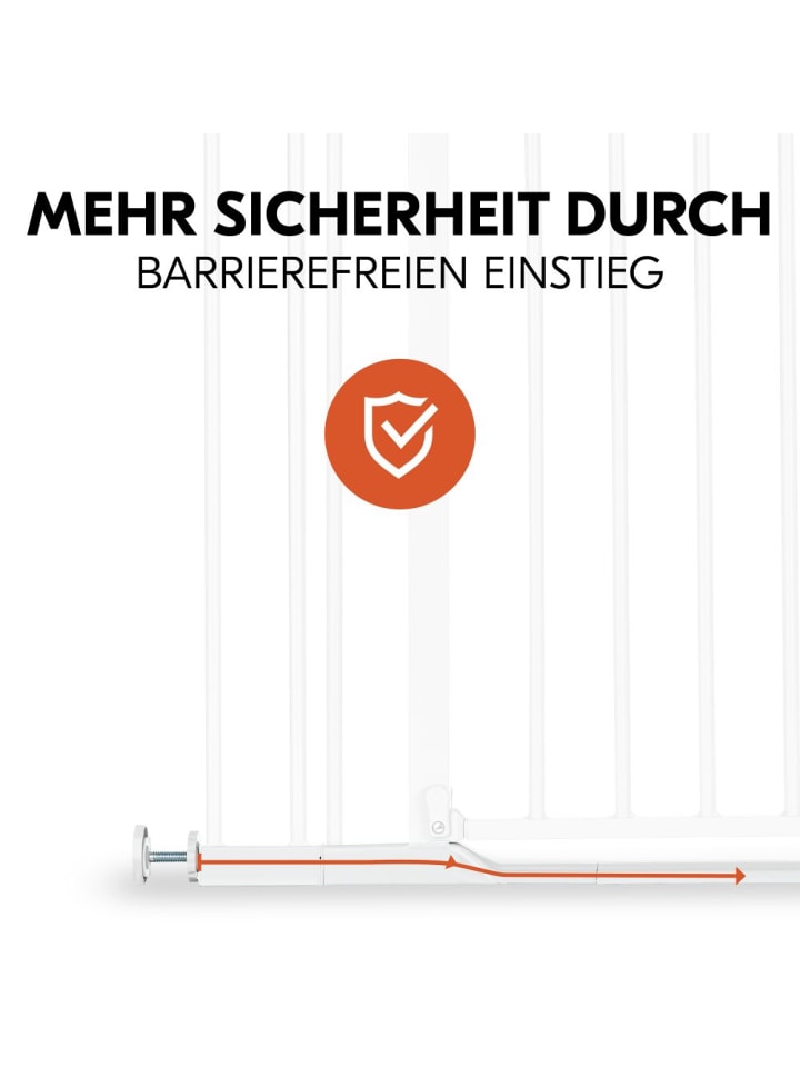 Hauck Türschutzgitter / Treppenschutzgitter Clear Step 2 in weiss günstig kaufen onesize