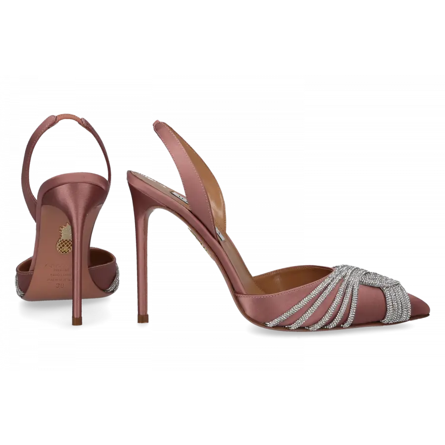 Aquazzura - Pumps GATSBY 105 Satin - pink