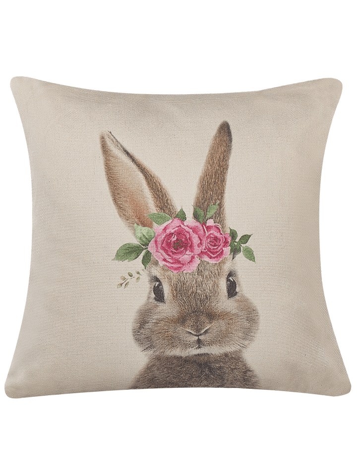 Beliani 2er-Set Dekokissen TULIPA in Grau/Beige/Braun günstig kaufen onesize