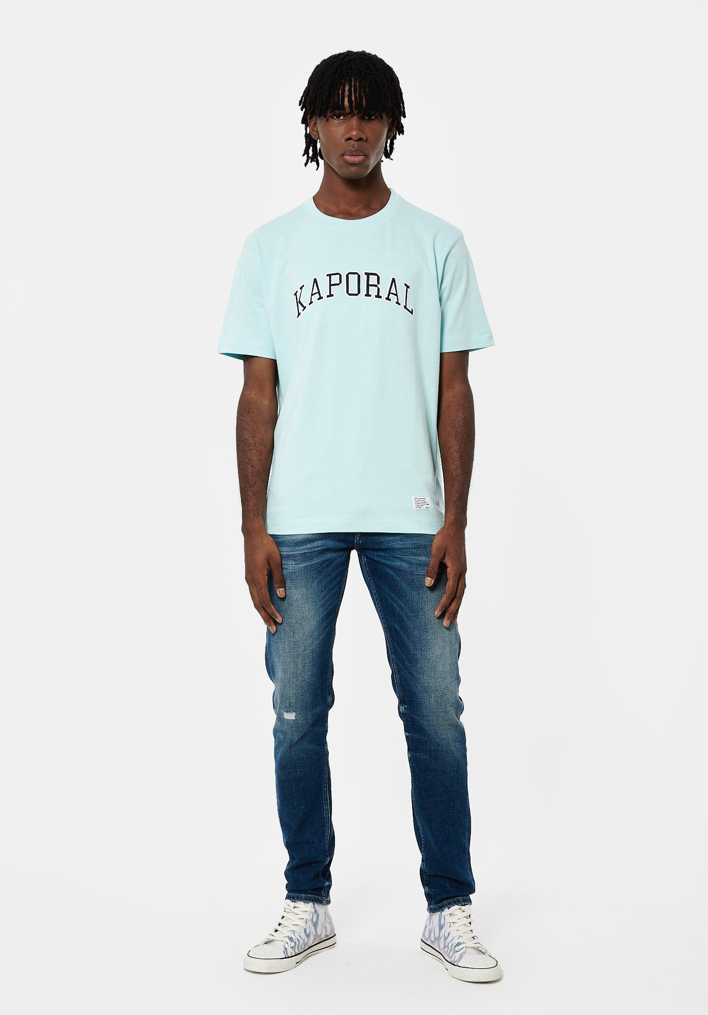 COLEG  T-shirt bleu Homme en 100% coton