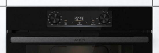 GORENJE Backofen-Set BLACKSET2, mit 1-fach-Teleskopauszug, Aqua Clean
