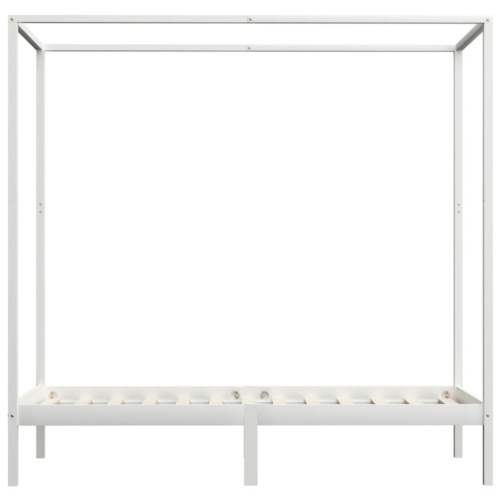 möbelando Himmelbett 299785 (LxBxH: 204x94x200 cm), aus Kiefer in Weiß