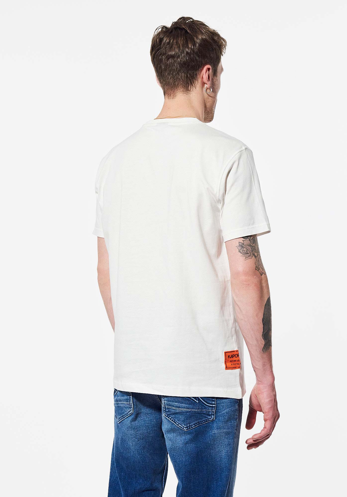 BILKI  T-shirt blanc tête de mort Homme