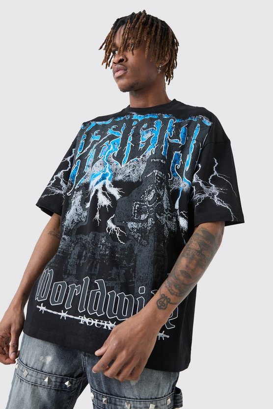 Tall Oversize T-Shirt mit Official Print