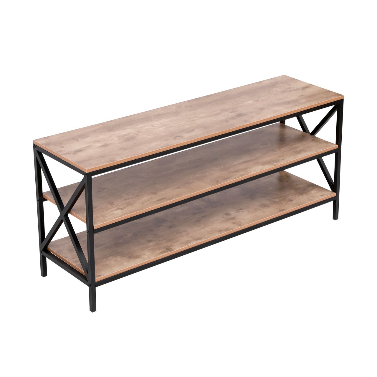 Happy Home Happy Home TV Schrank Regal Sideboard mit 3 Ablagen HWB13-HOL Holz
