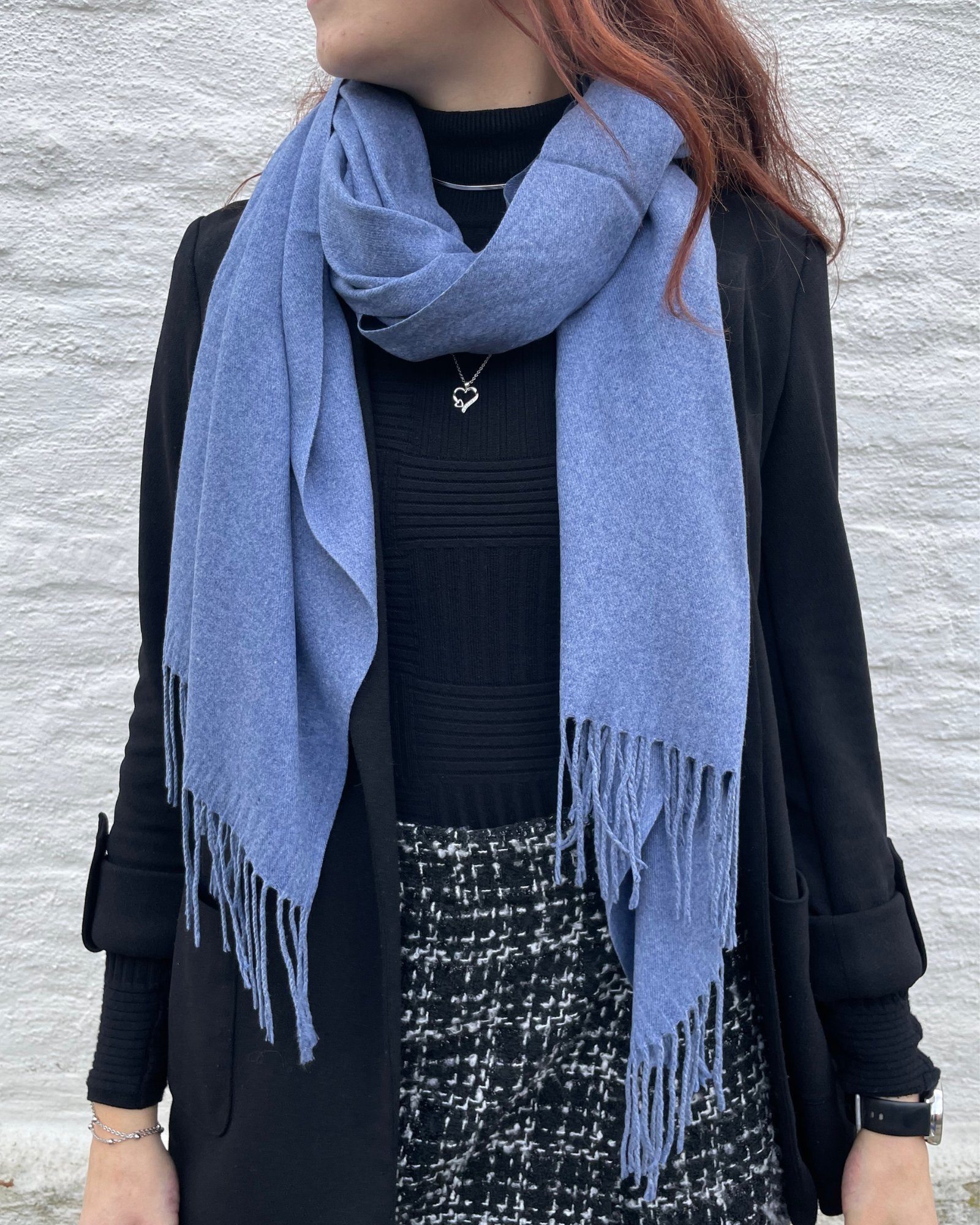 ITALY VIBES Pashmina Uni-Farb Schal BELLA - Unisex - 24 Farben, UNISEX für Sie & Ihn