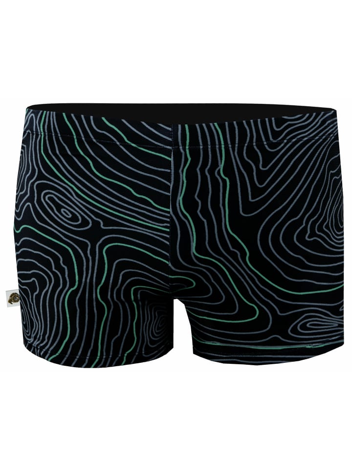 GUGGEN MOUNTAIN Badehose Linien in Grün günstig kaufen
